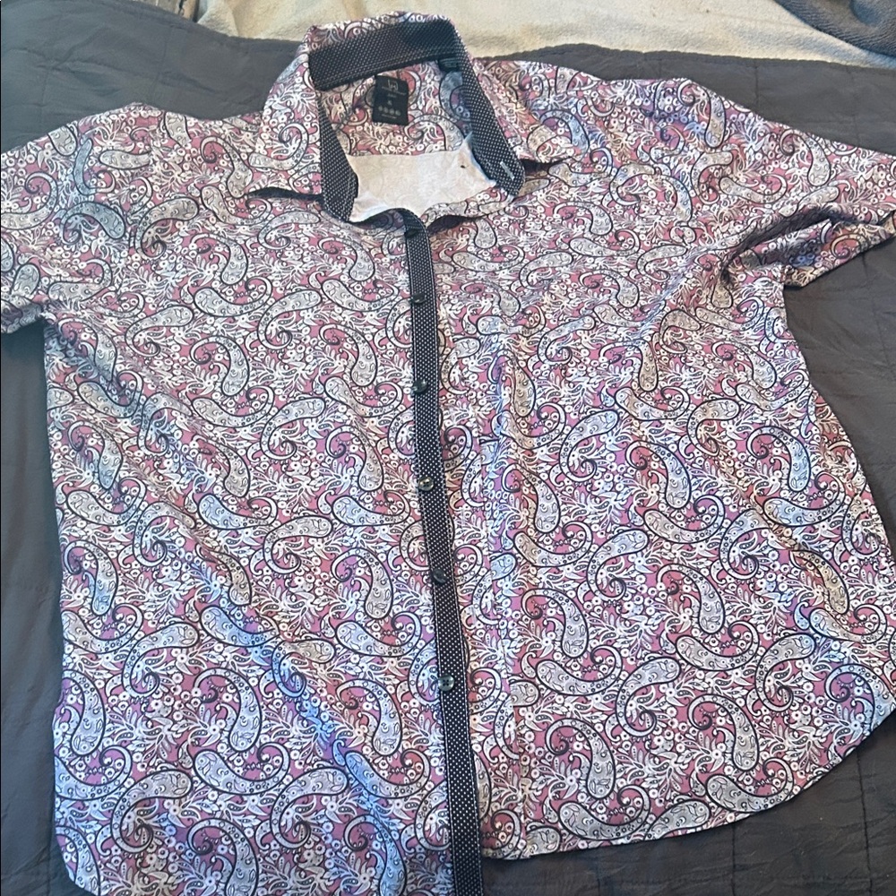 Men's Paisley Casual Button Down Shirt - Michaela Strahan slim fit